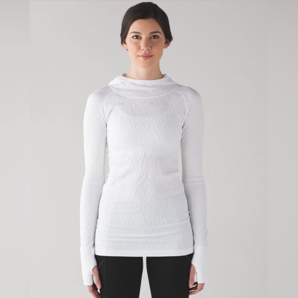 lululemon athletica Tops - Lululemon Rest Less Hoodie
Heathered White size 6